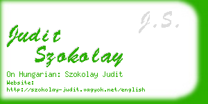 judit szokolay business card